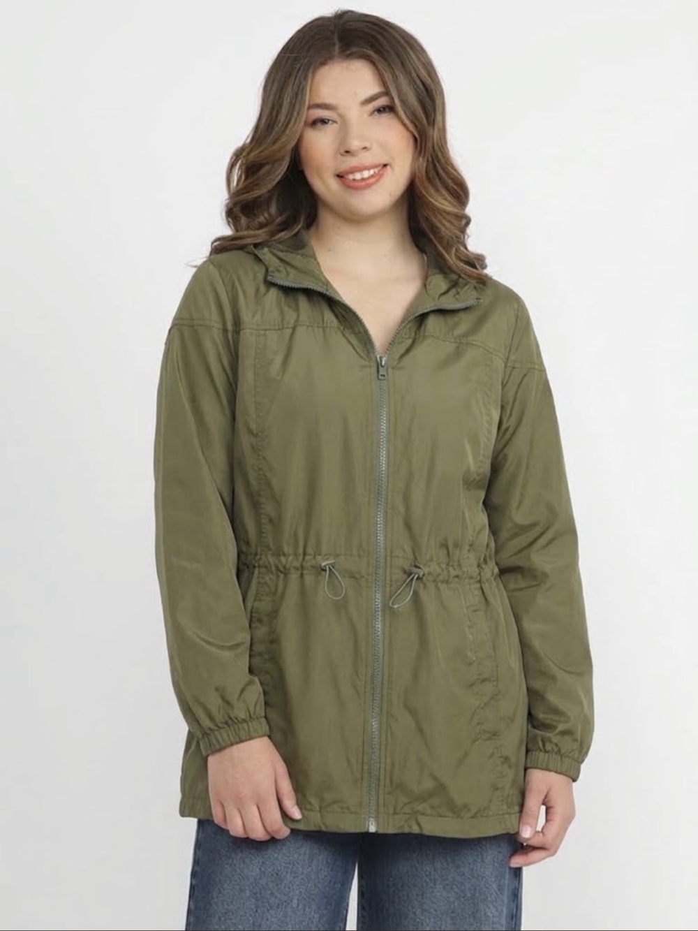 Old Navy Olive Green Zip-Front Utility Jacket